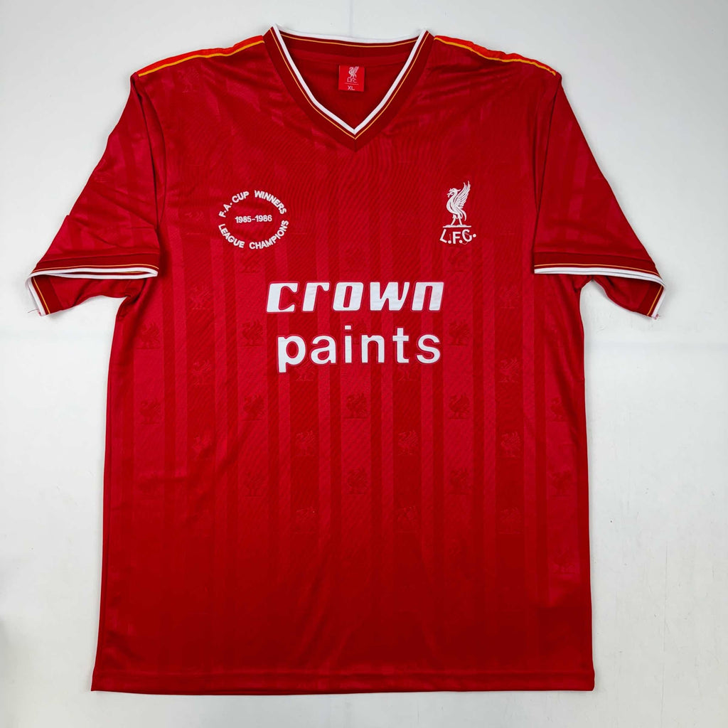 autographed-signed-kenny-dalglish-liverpool-red-crown-paints-soccer-jersey-beckett-bas-coa