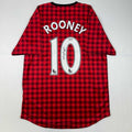 autographed-signed-wayne-rooney-manchester-united-red-checkered-soccer-jersey-beckett-bas-coa