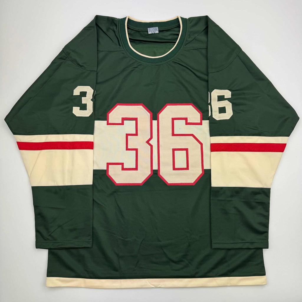 autographed-signed-mats-zuccarello-minnesota-green-hockey-jersey-beckett-bas-coa