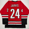 autographed-signed-seth-jarvis-carolina-red-hockey-jersey-beckett-bas-coa