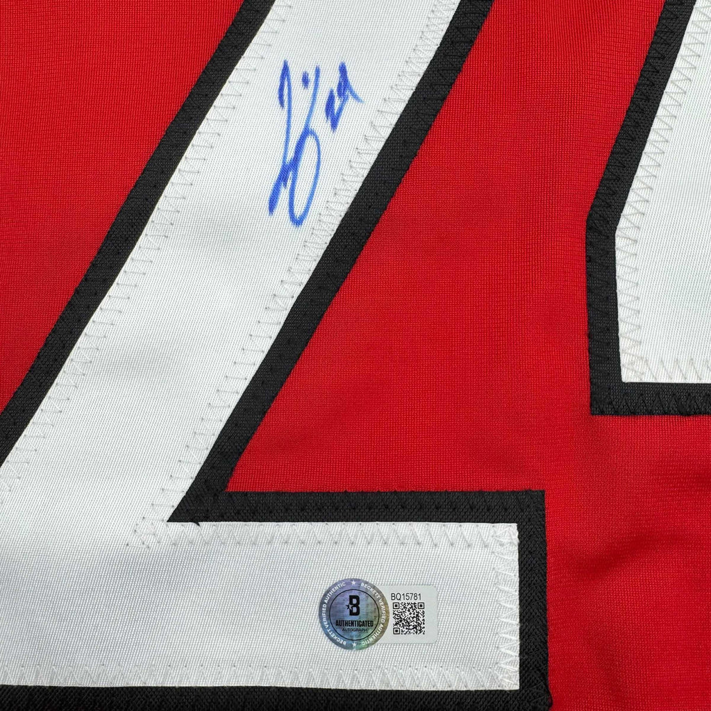 autographed-signed-seth-jarvis-carolina-red-hockey-jersey-beckett-bas-coa