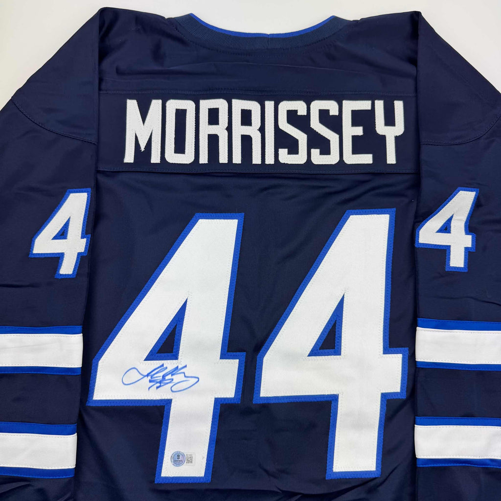 autographed-signed-josh-morrissey-winnipeg-blue-hockey-jersey-beckett-bas-coa