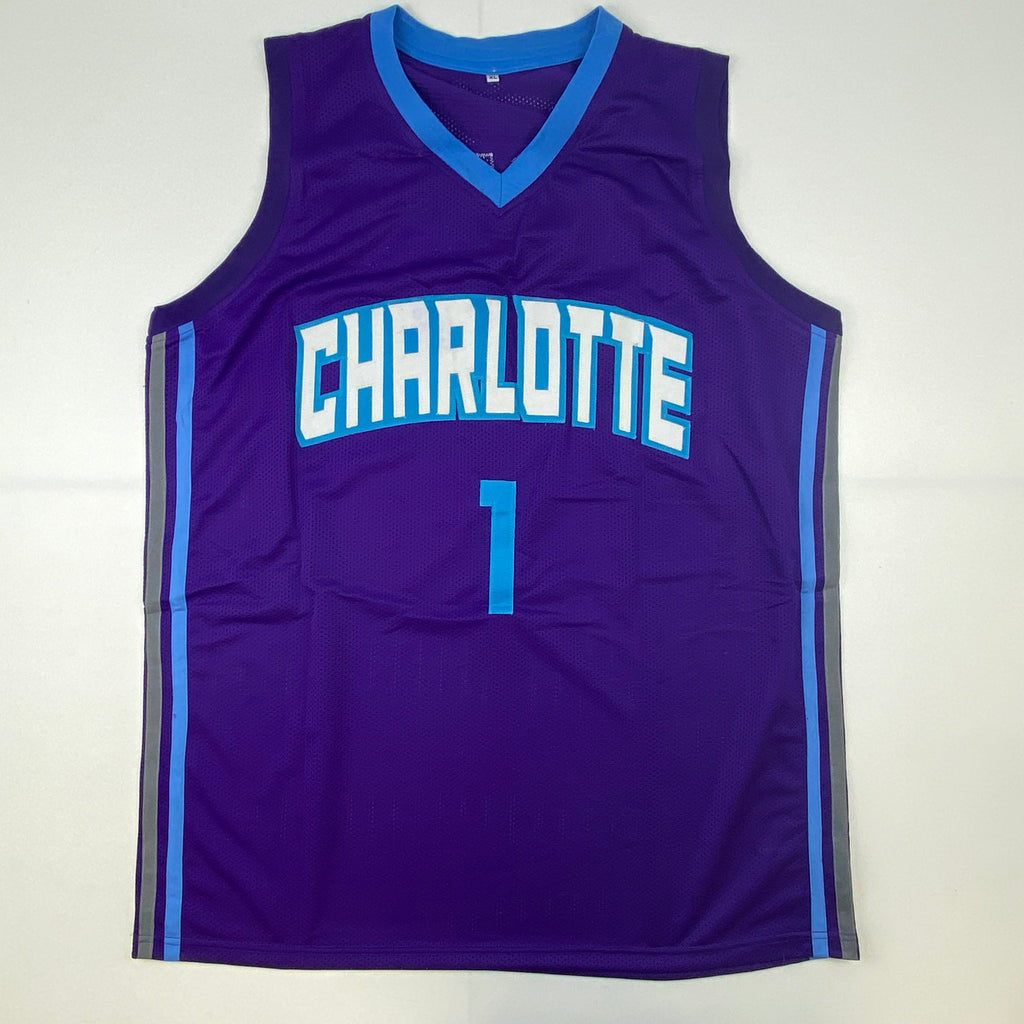 autographed-signed-muggsy-bogues-charlotte-purple-modern-basketball-jersey-beckett-bas-coa
