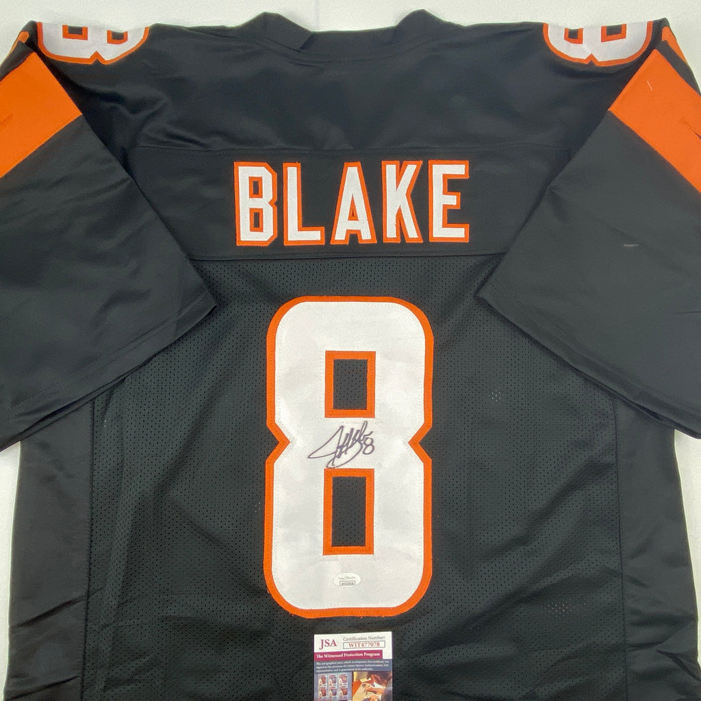 autographed-signed-jeff-blake-cincinnati-black-football-jersey-jsa-coa