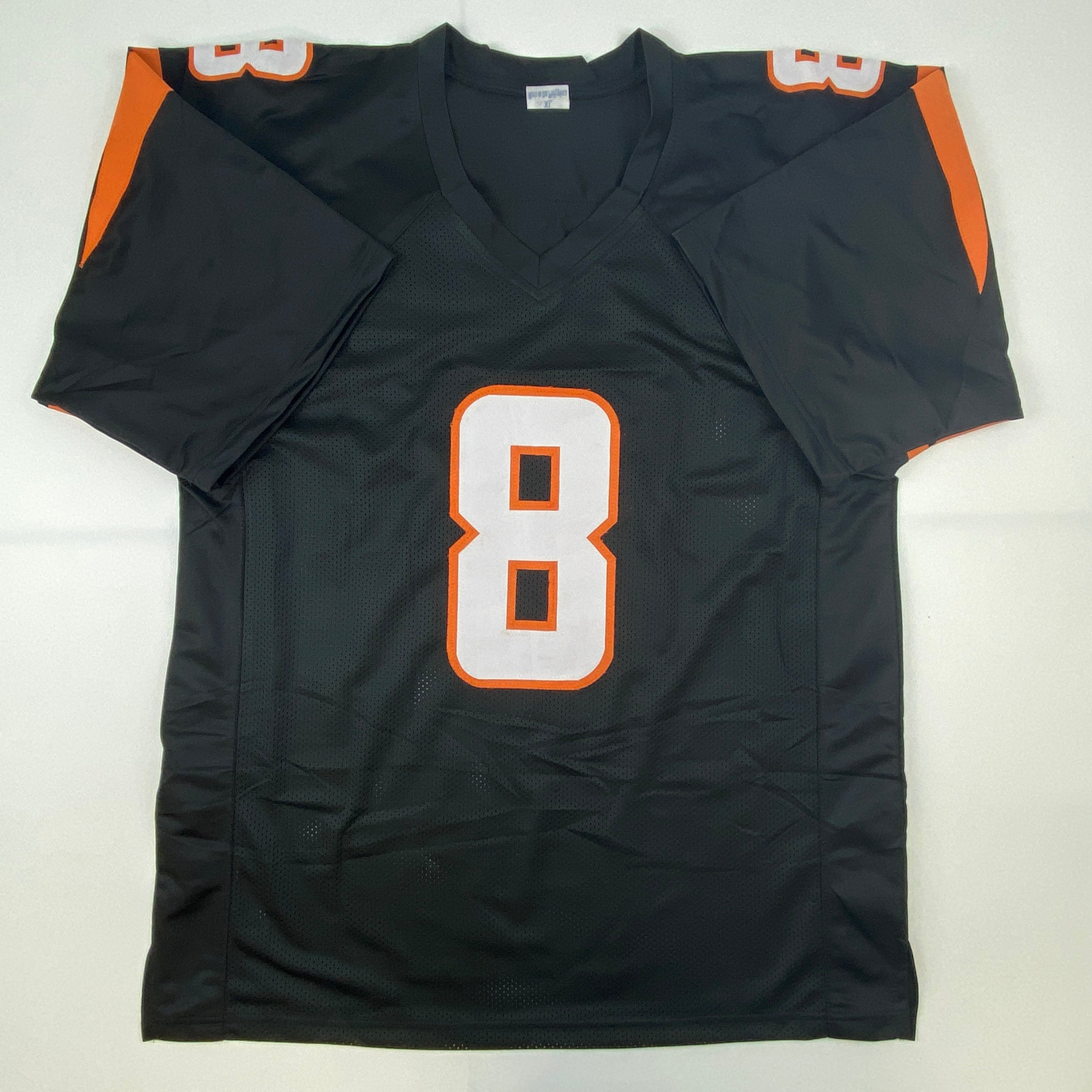 autographed-signed-jeff-blake-cincinnati-black-football-jersey-jsa-coa