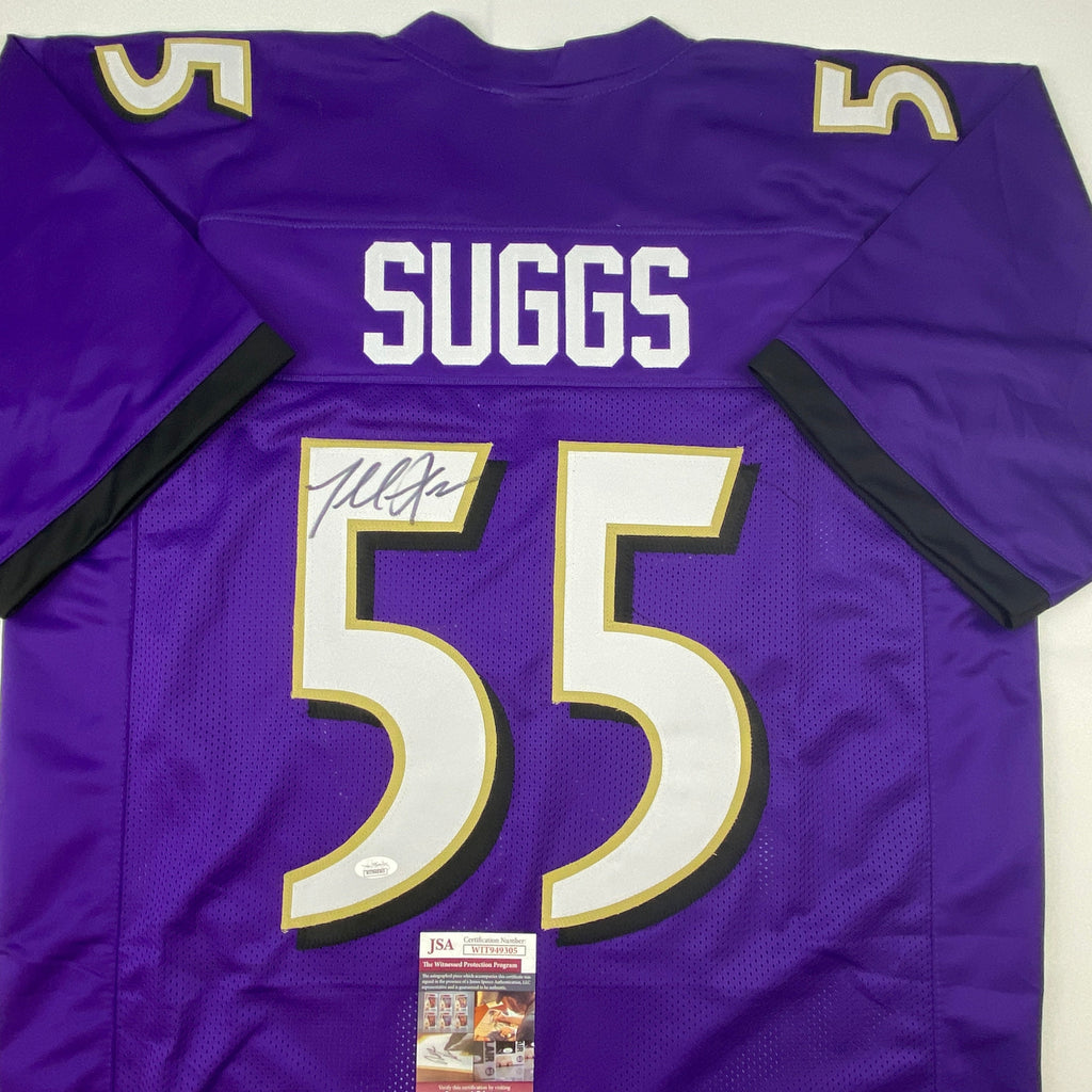 autographed-signed-terrell-suggs-baltimore-purple-football-jersey-jsa-coa