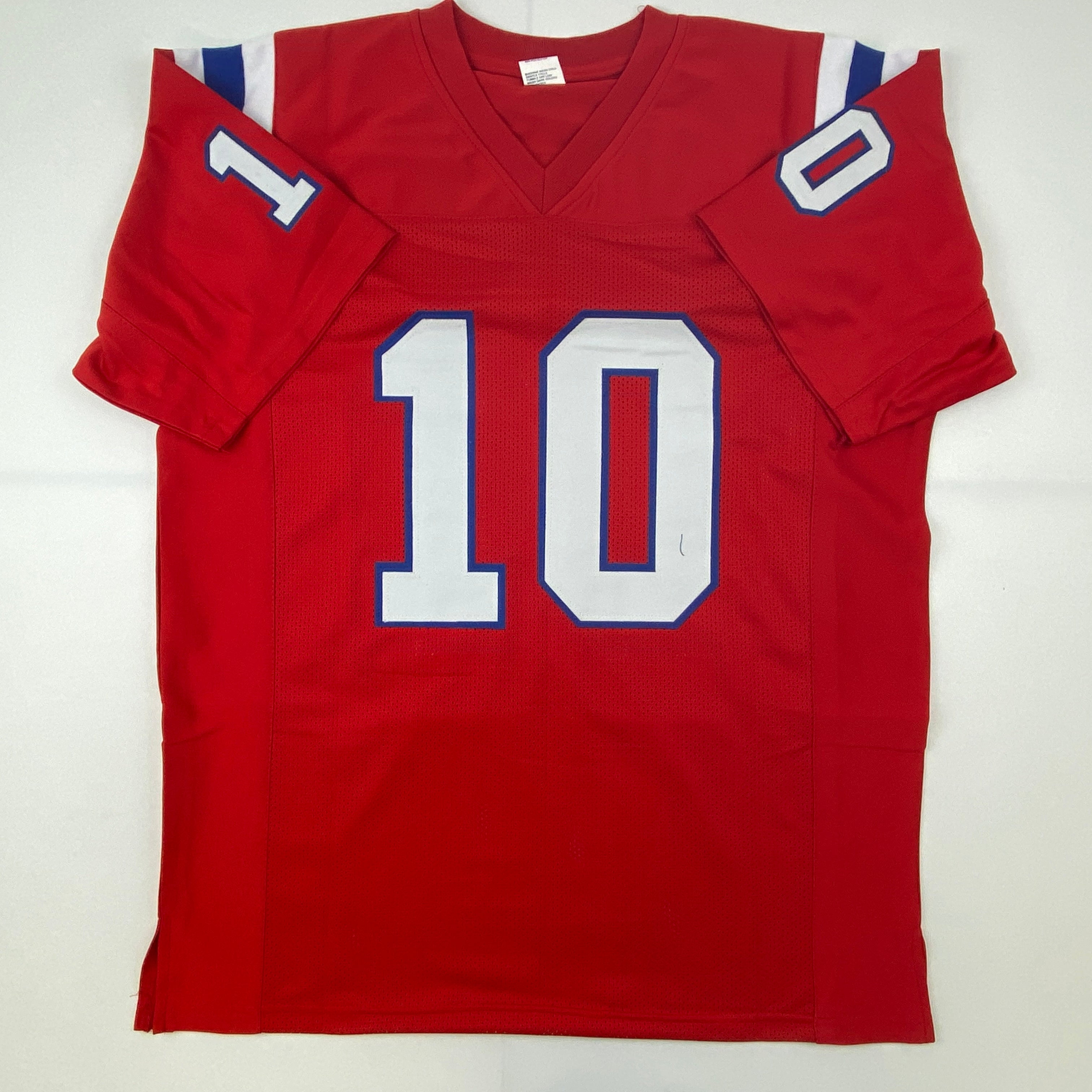 autographed-signed-mac-jones-new-england-red-football-jersey-beckett-bas-coa
