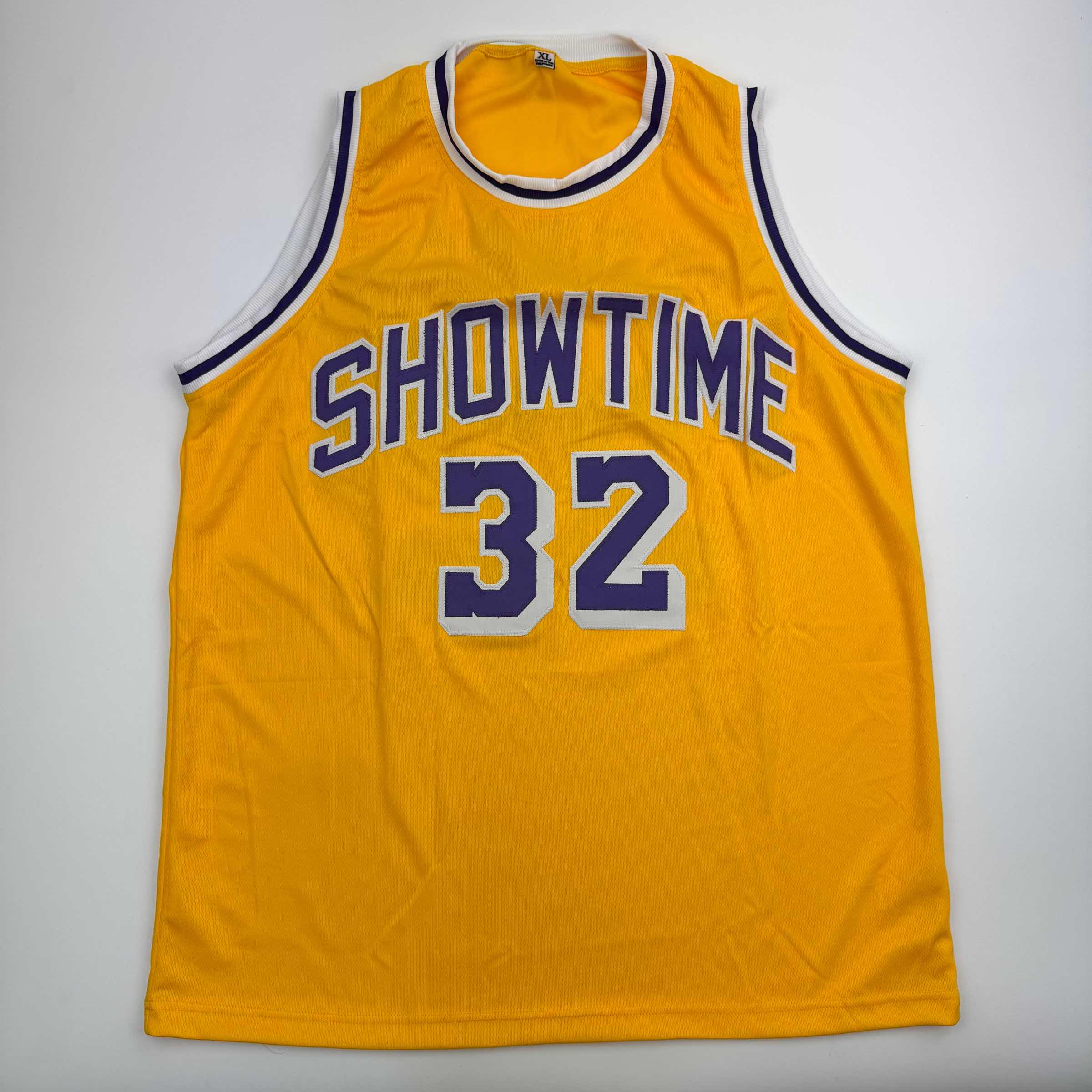 autographed-signed-earvin-magic-johnson-los-angeles-la-yellow-basketball-jersey-beckett-bas-coa