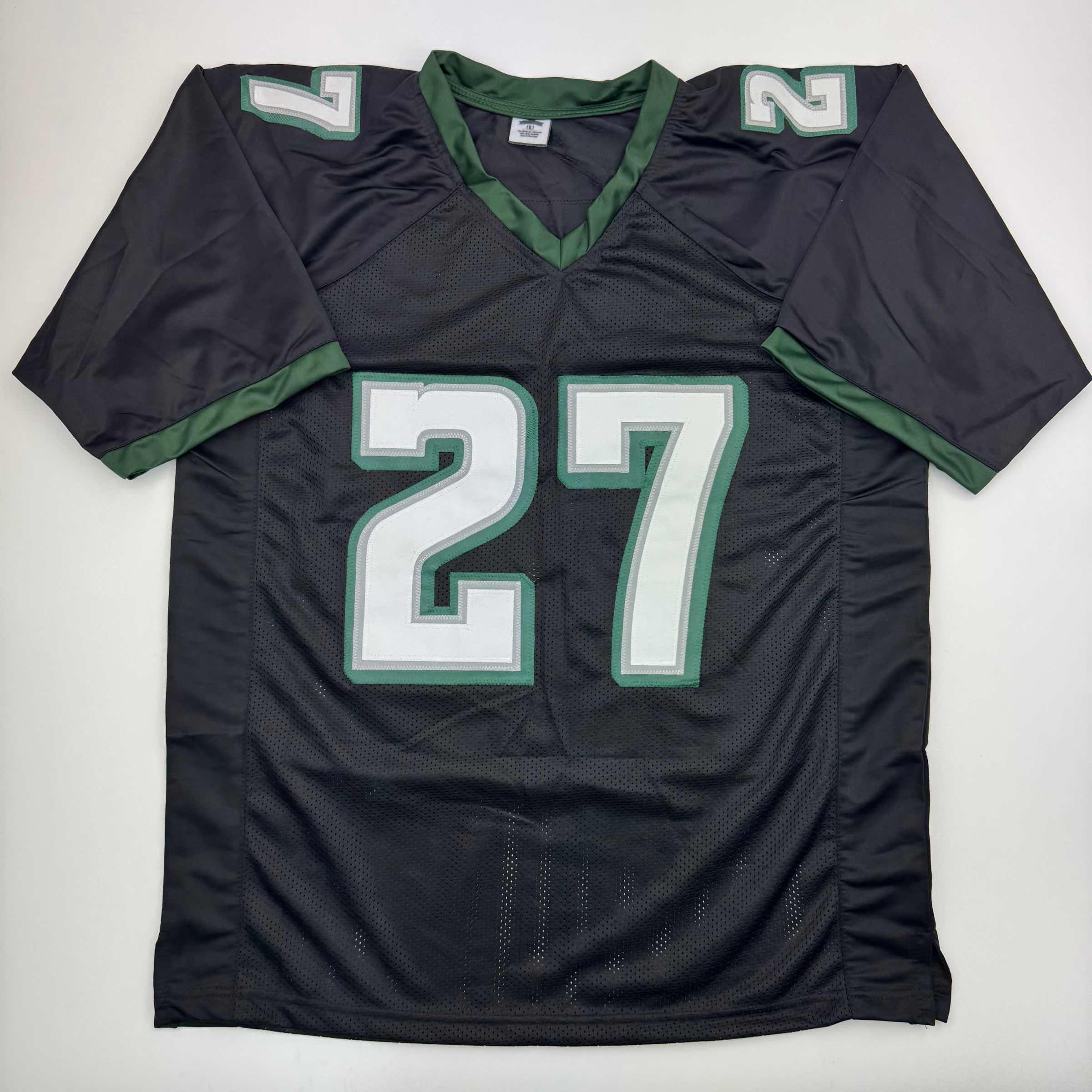 autographed-signed-quinyon-mitchell-philadelphia-black-football-jersey-jsa-coa