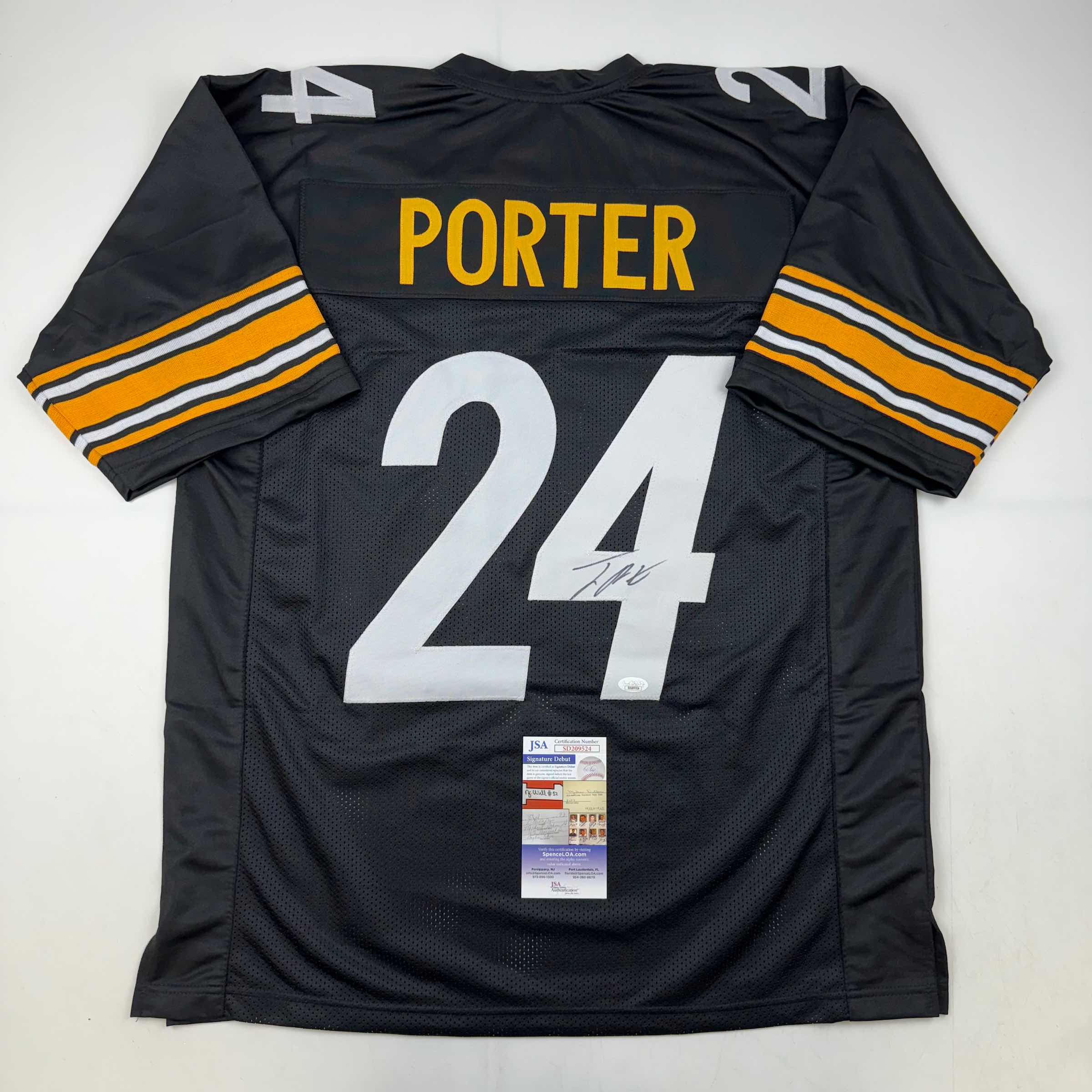 autographed-signed-joey-porter-jr-pittsburgh-black-football-jersey-jsa-coa
