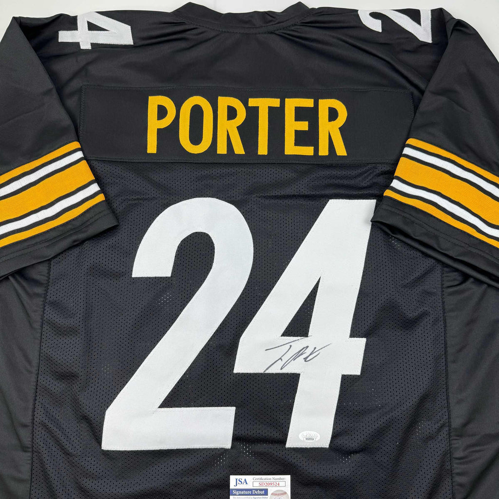 autographed-signed-joey-porter-jr-pittsburgh-black-football-jersey-jsa-coa