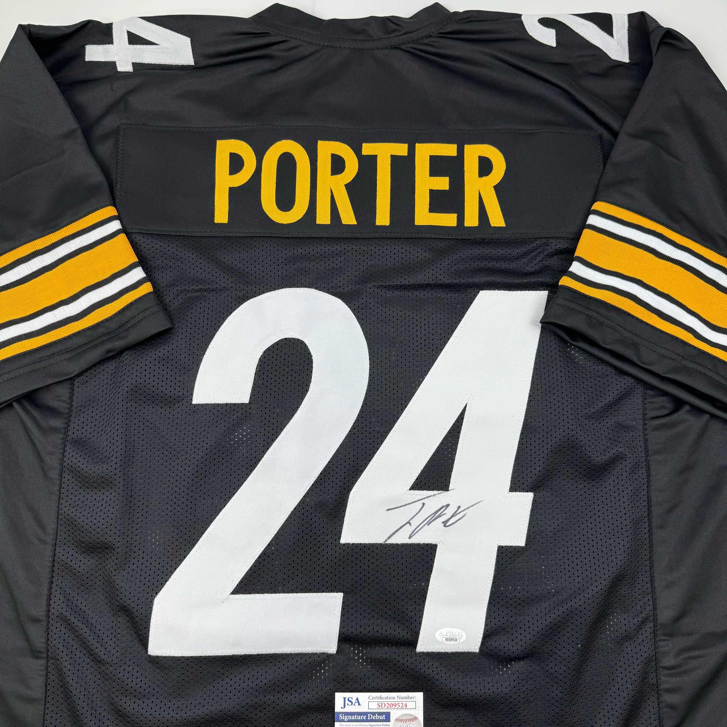 autographed-signed-joey-porter-jr-pittsburgh-black-football-jersey-jsa-coa