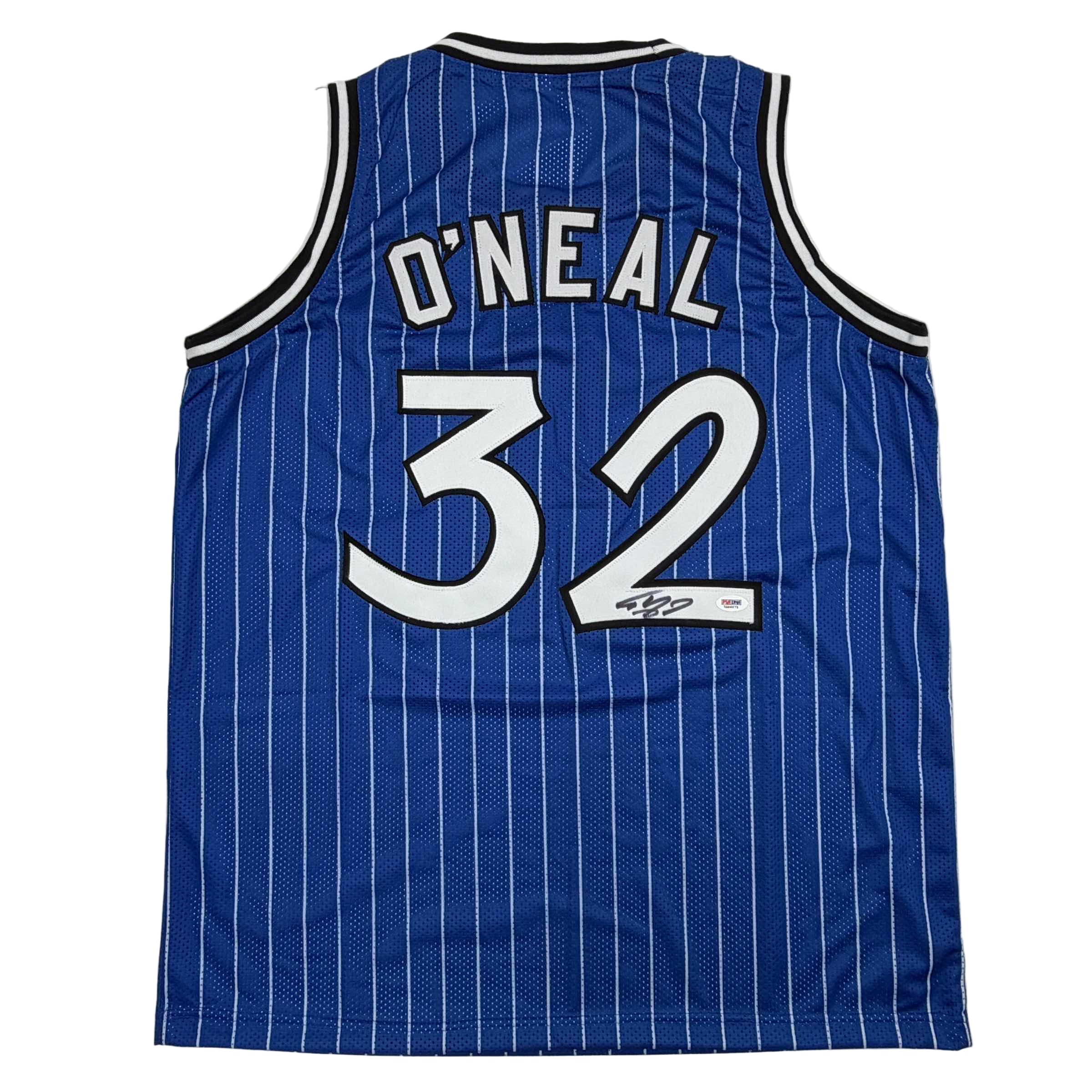 autographed-signed-shaquille-shaq-oneal-orlando-blue-pinstripe-basketball-jersey-psa-dna-coa