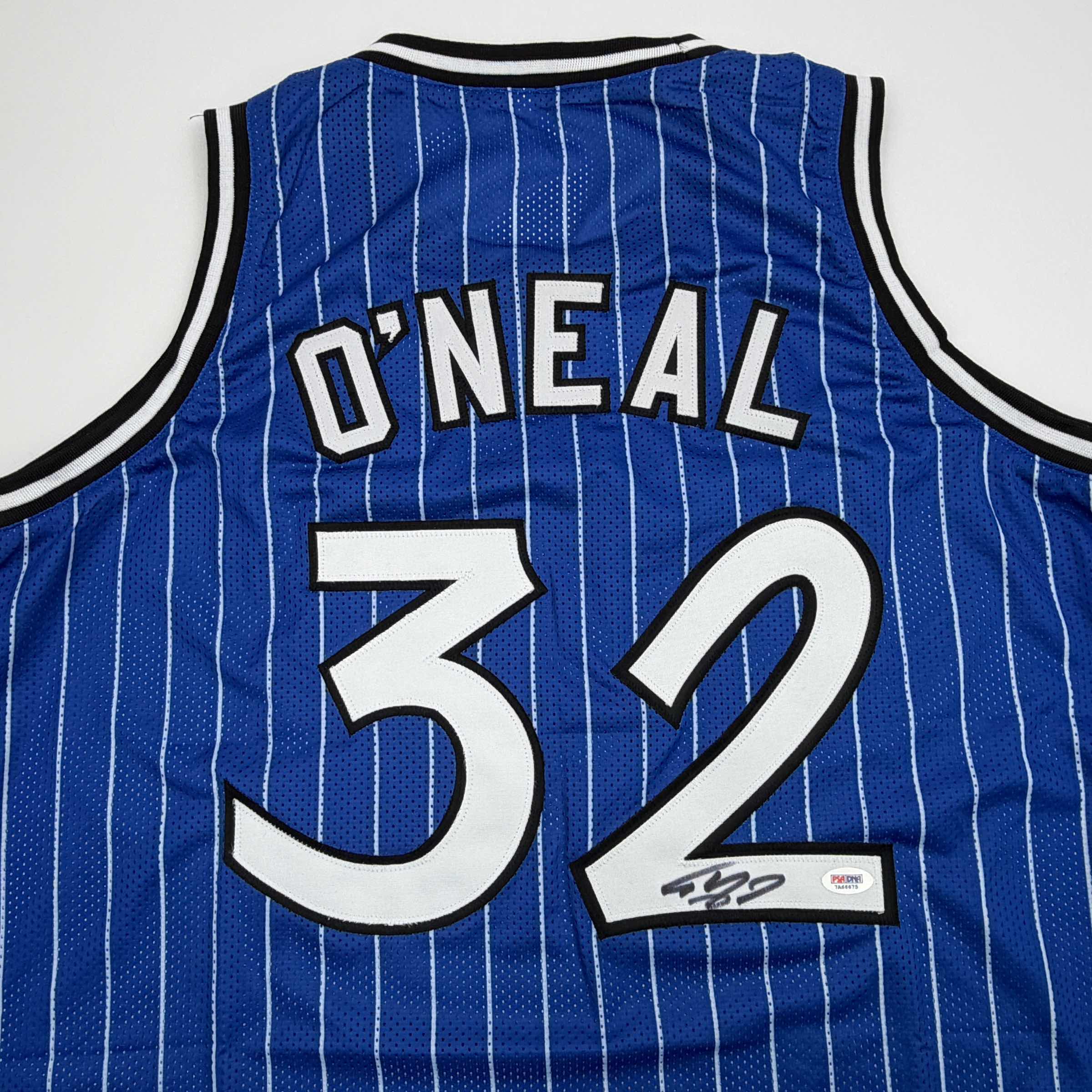 autographed-signed-shaquille-shaq-oneal-orlando-blue-pinstripe-basketball-jersey-psa-dna-coa
