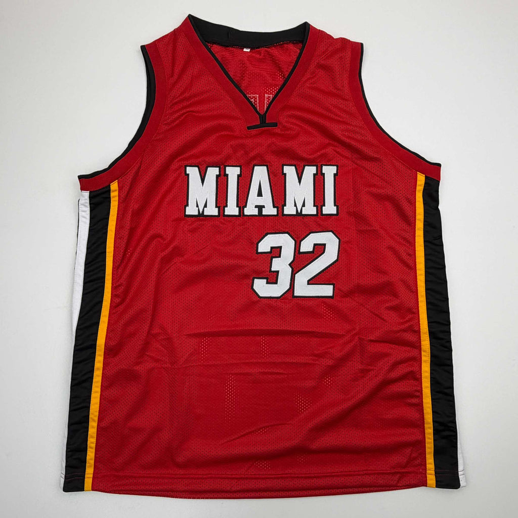autographed-signed-shaquille-shaq-oneal-miami-red-basketball-jersey-psa-dna-coa