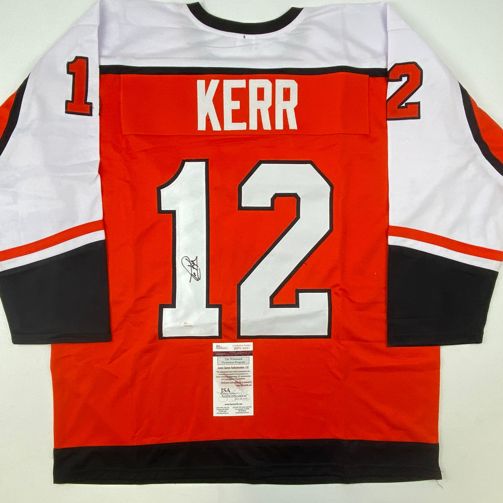 autographed-signed-tim-kerr-philadelphia-orange-hockey-jersey-jsa-coa