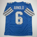 autographed-signed-terrion-arnold-detroit-blue-football-jersey-beckett-bas-coa