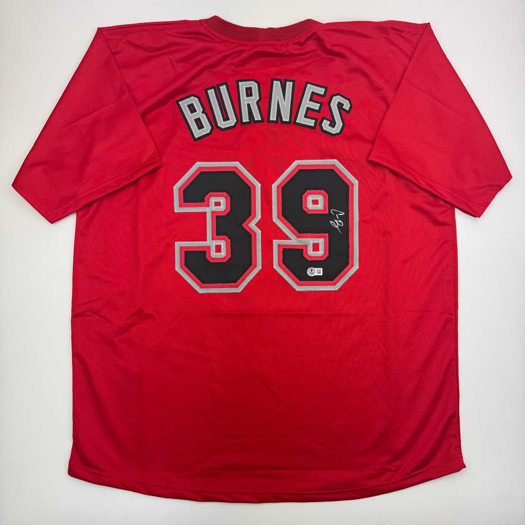 autographed-signed-corbin-burnes-arizona-red-baseball-jersey-beckett-bas-coa
