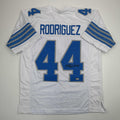autographed-signed-malcolm-rodriguez-detroit-white-football-jersey-beckett-bas-coa
