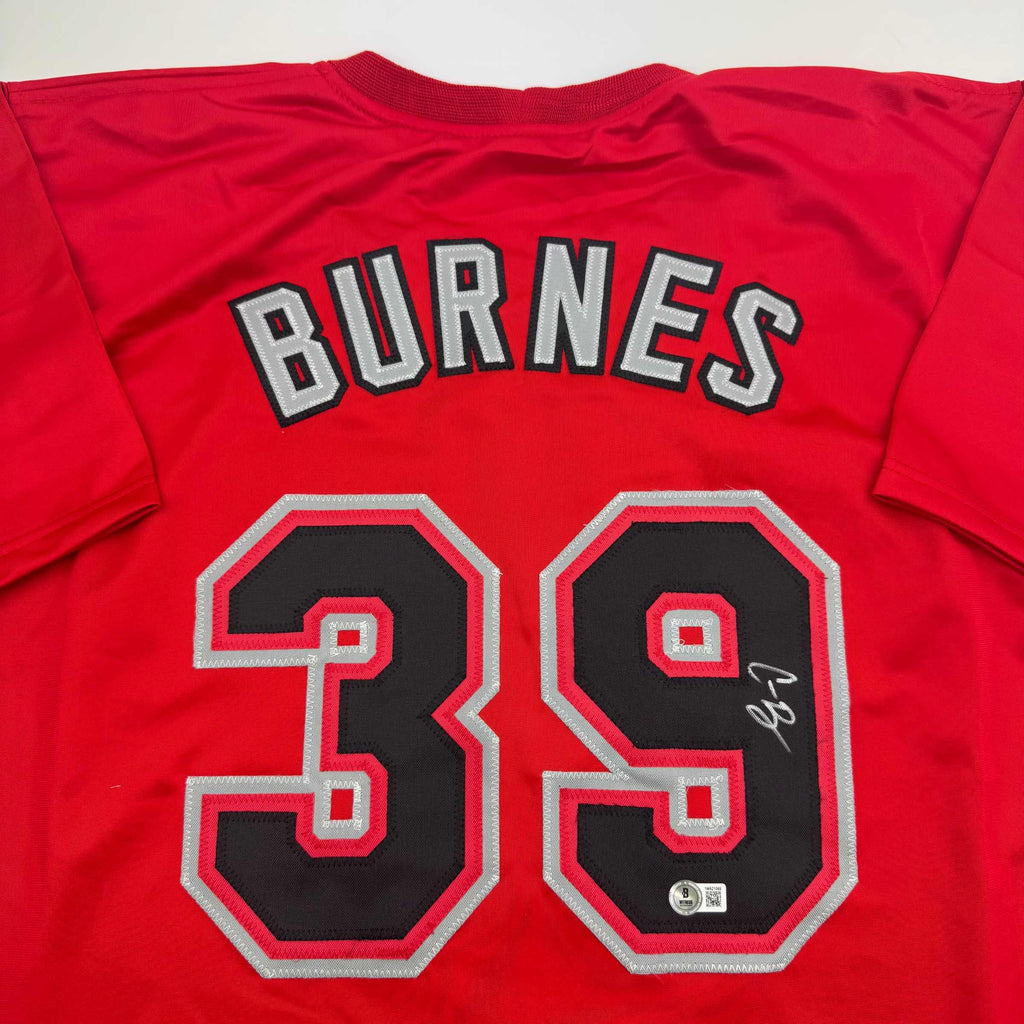 autographed-signed-corbin-burnes-arizona-red-baseball-jersey-beckett-bas-coa