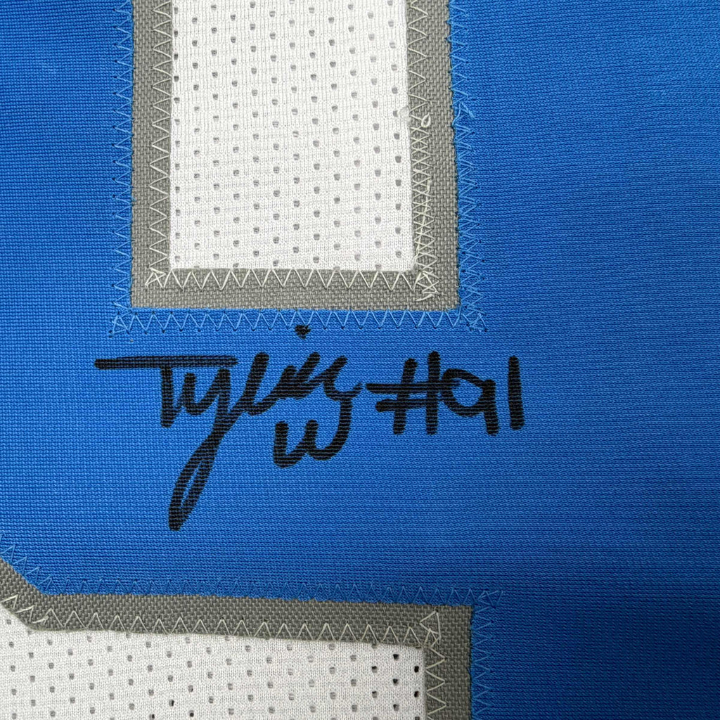 autographed-signed-tyleik-williams-detroit-white-football-jersey-beckett-bas-coa
