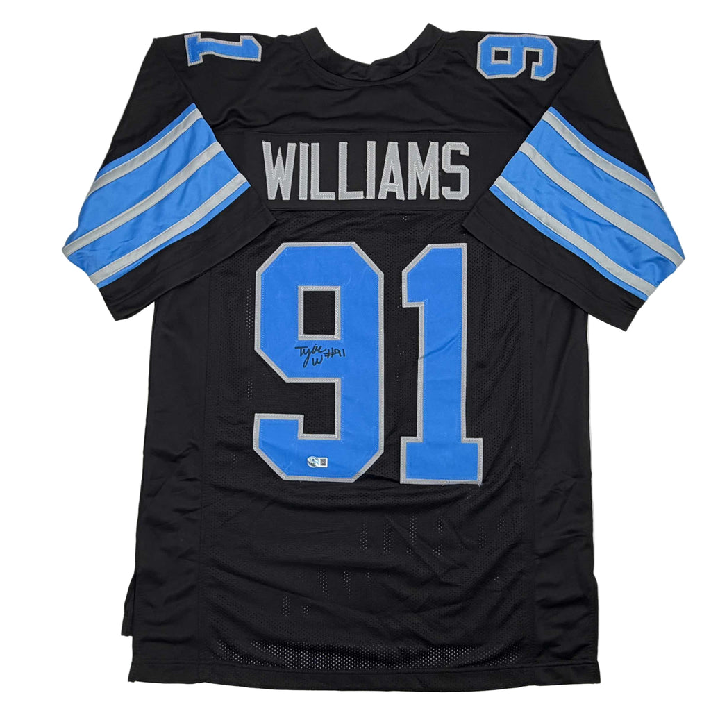 autographed-signed-tyleik-williams-detroit-black-football-jersey-beckett-bas-coa
