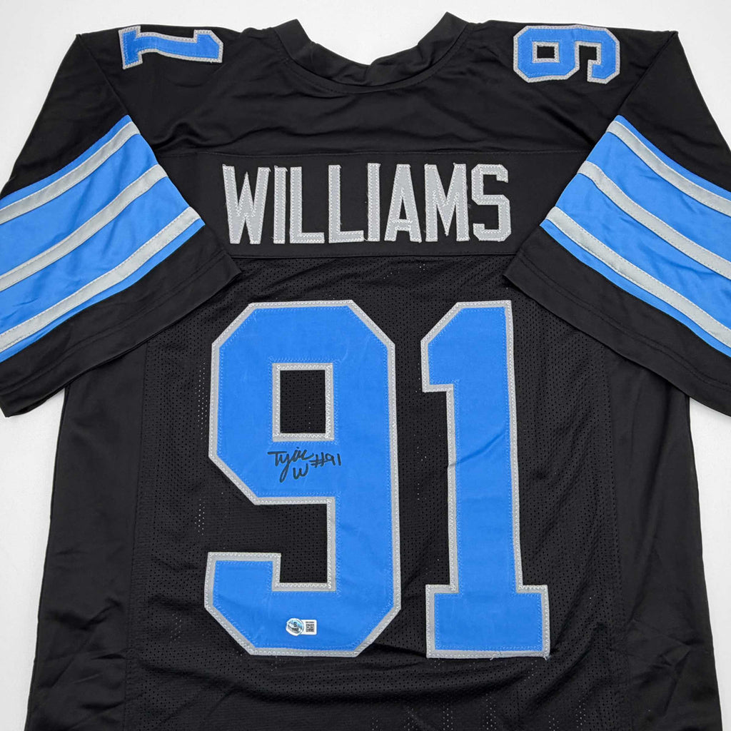 autographed-signed-tyleik-williams-detroit-black-football-jersey-beckett-bas-coa