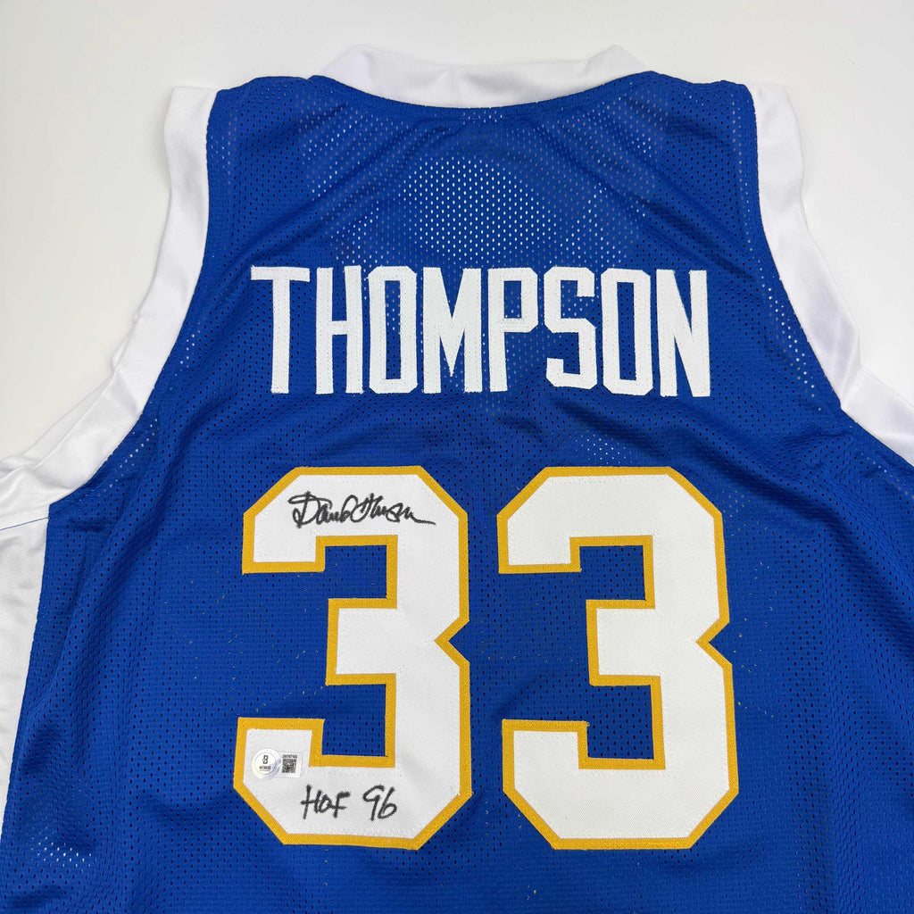 autographed-signed-david-thompson-hof-96-denver-blue-retro-rainbow-basketball-jersey-beckett-bas-coa