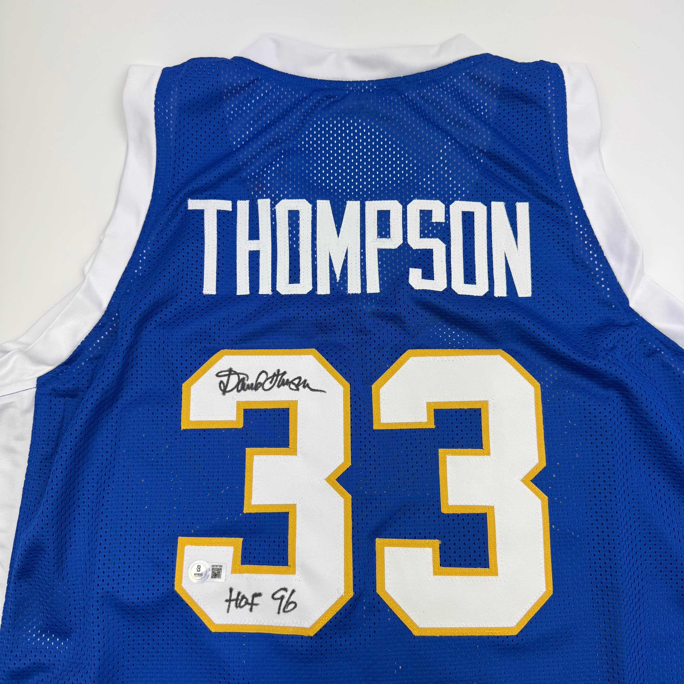autographed-signed-david-thompson-hof-96-denver-blue-retro-rainbow-basketball-jersey-beckett-bas-coa