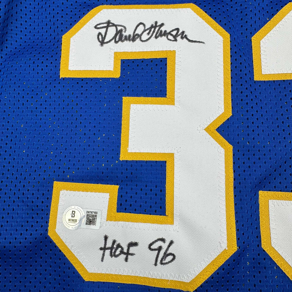 autographed-signed-david-thompson-hof-96-denver-blue-retro-rainbow-basketball-jersey-beckett-bas-coa