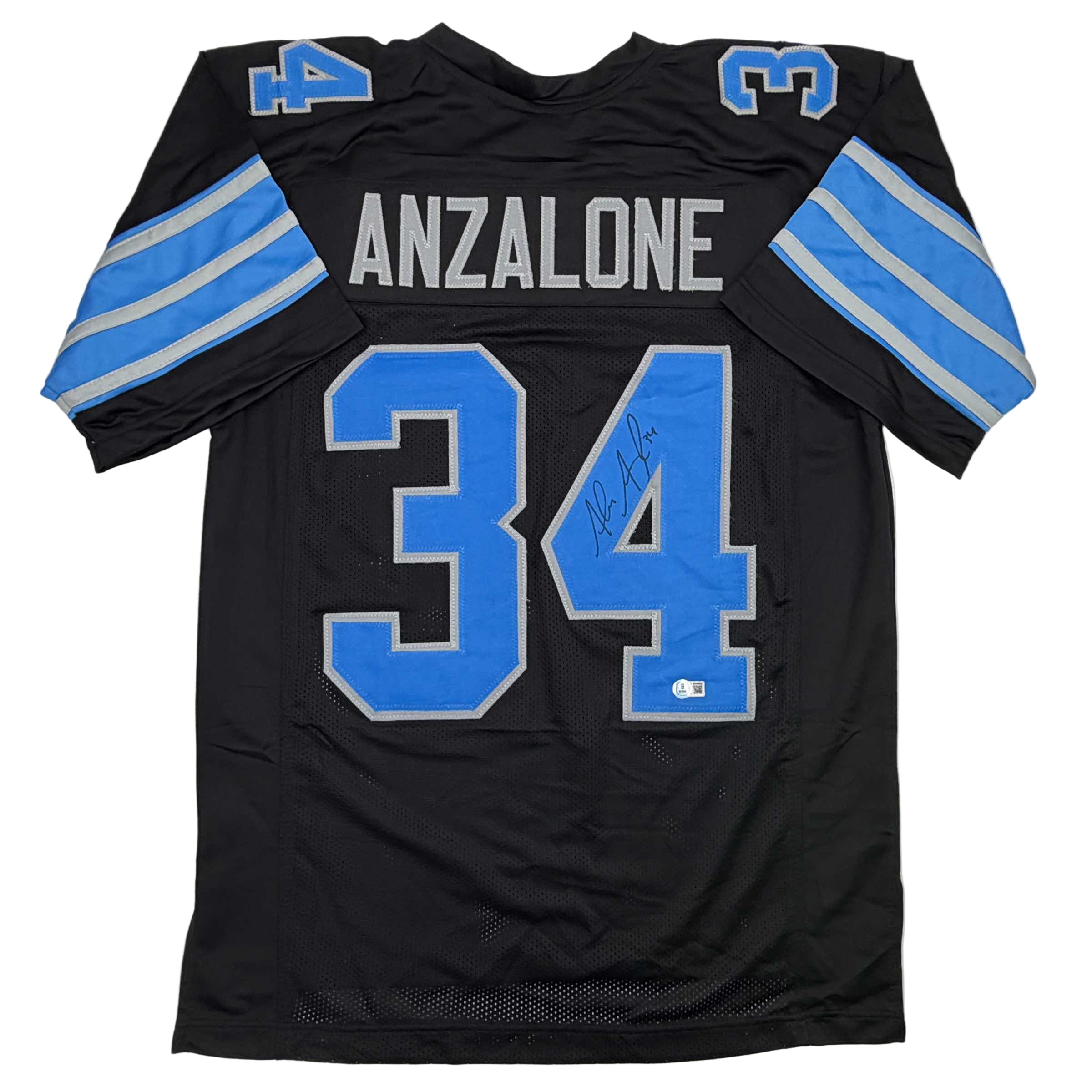 autographed-signed-alex-anzalone-detroit-black-football-jersey-beckett-bas-coa