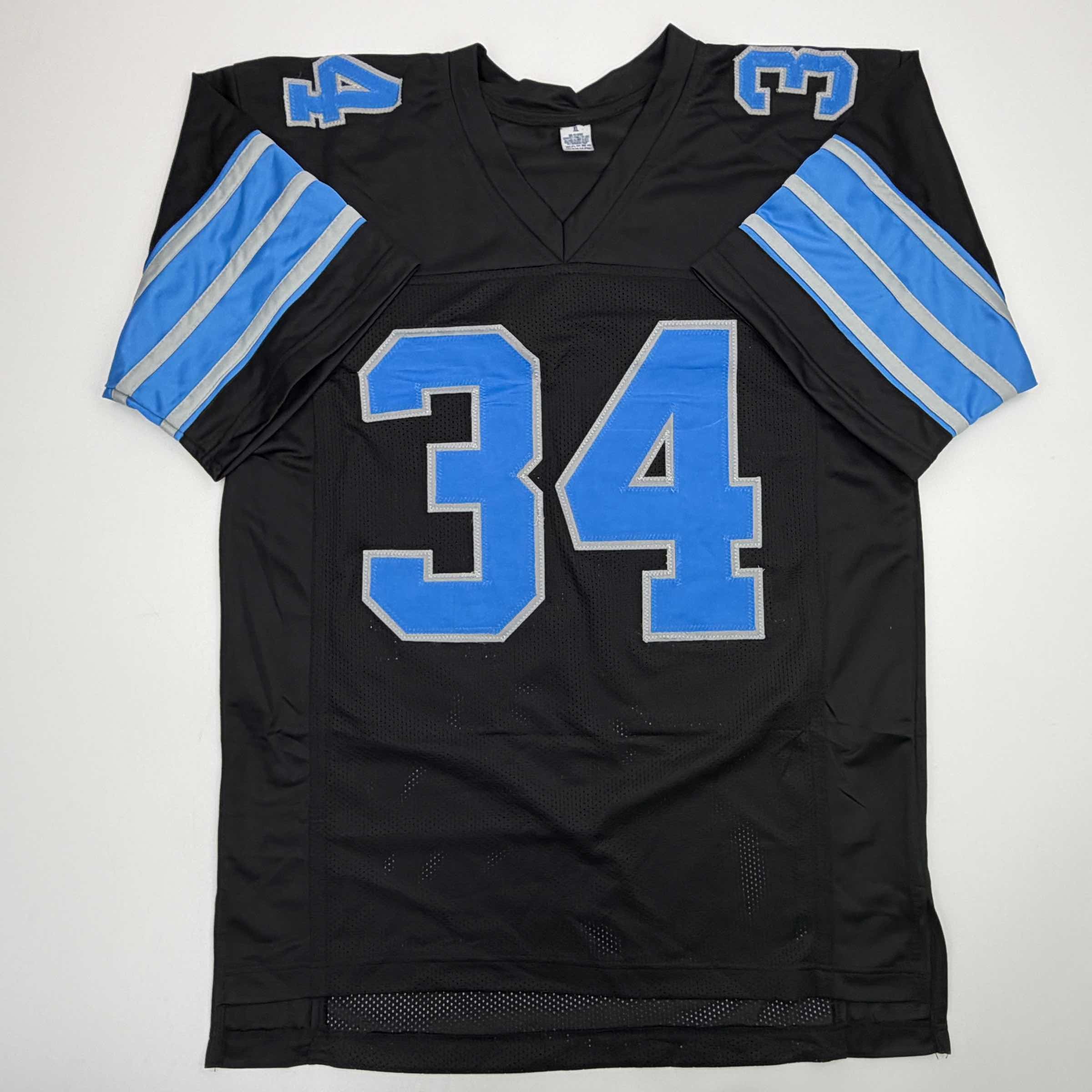 autographed-signed-alex-anzalone-detroit-black-football-jersey-beckett-bas-coa