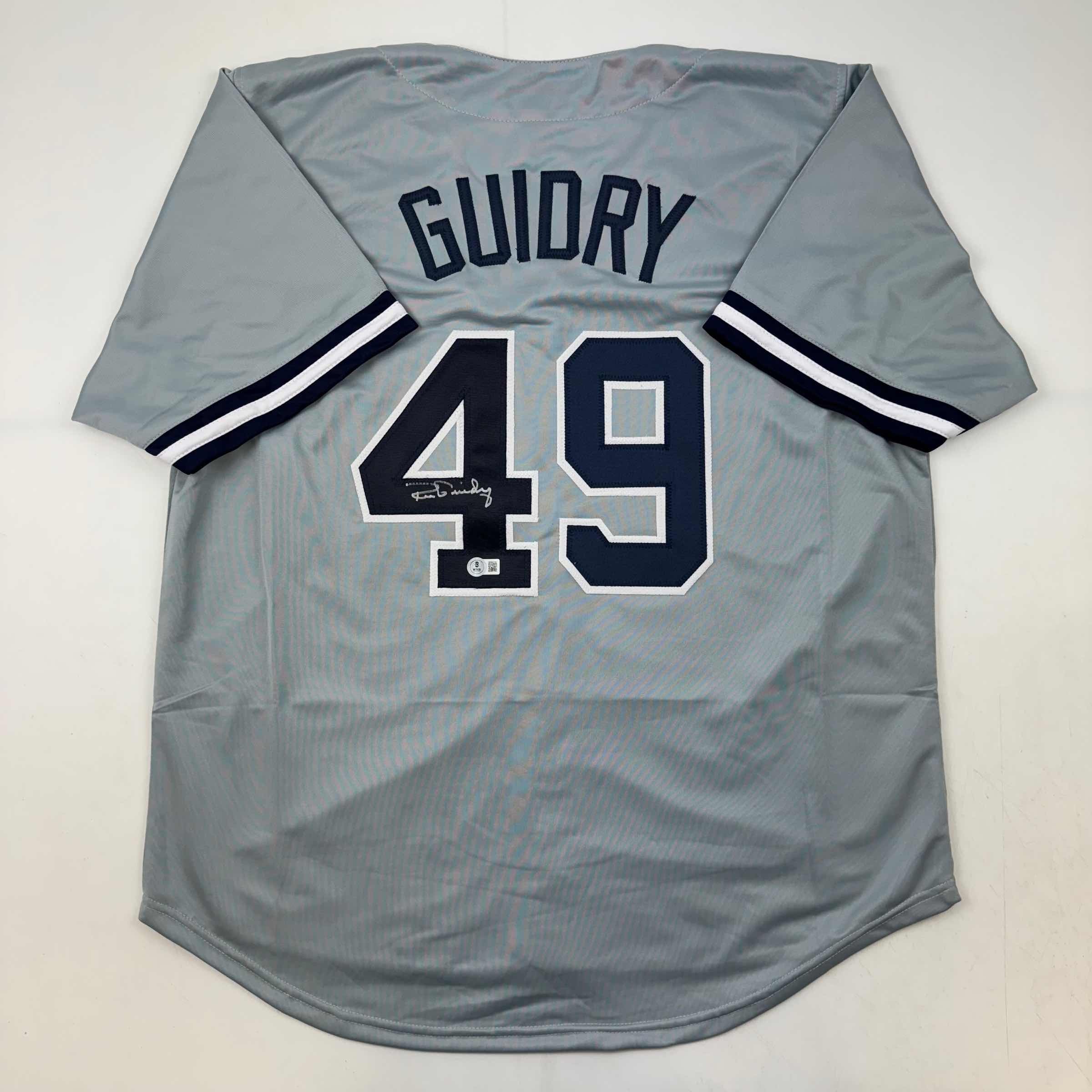 autographed-signed-ron-guidry-new-york-grey-baseball-jersey-beckett-bas-coa
