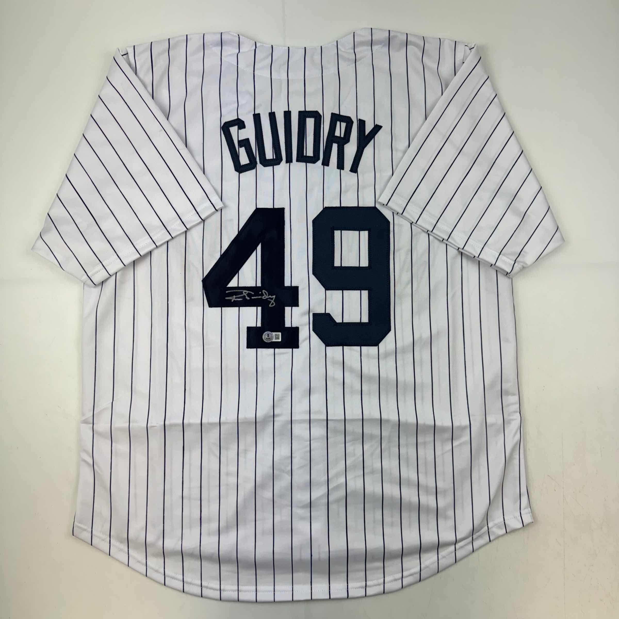 autographed-signed-ron-guidry-new-york-pinstripe-baseball-jersey-beckett-bas-coa