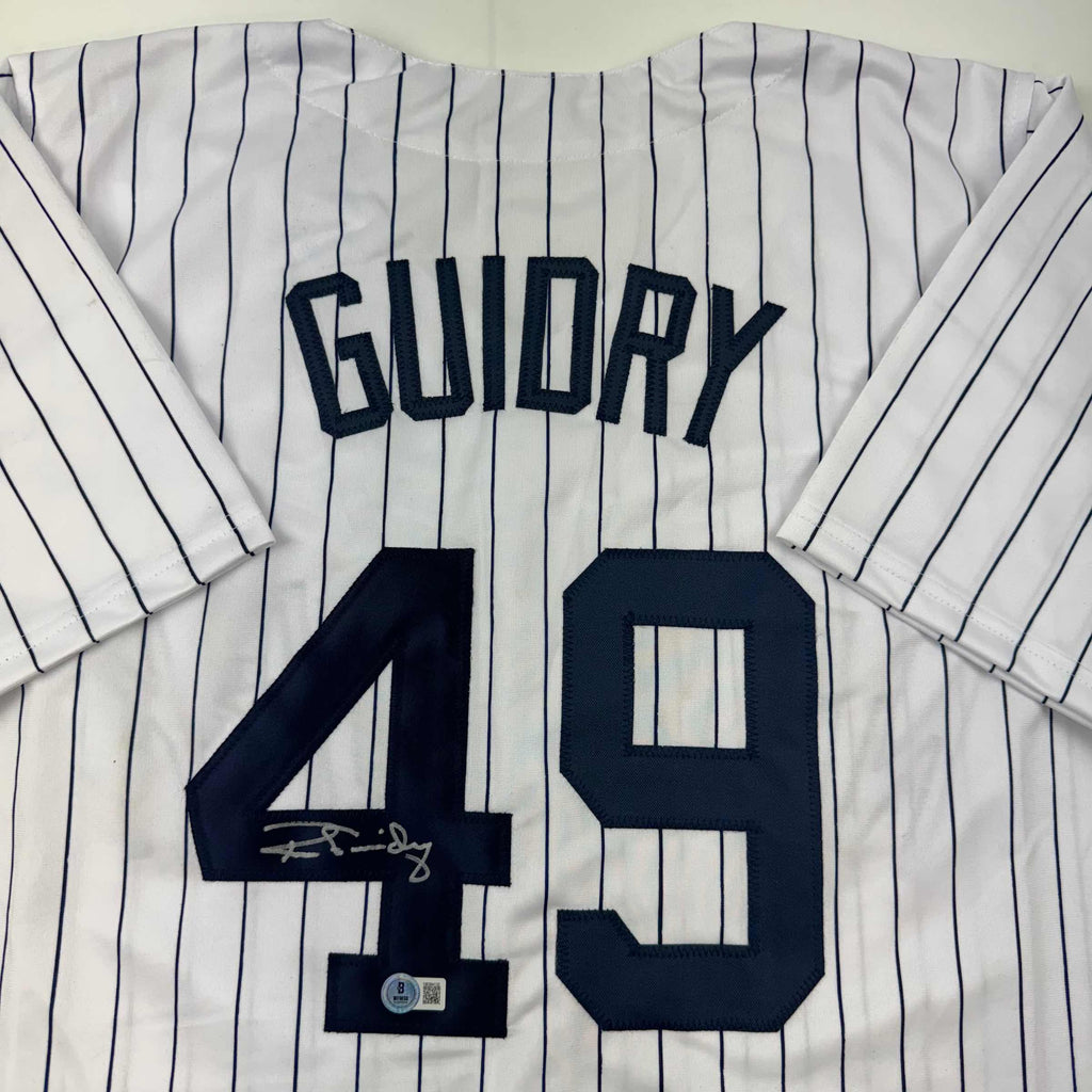autographed-signed-ron-guidry-new-york-pinstripe-baseball-jersey-beckett-bas-coa