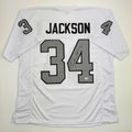 autographed-signed-bo-jackson-oakland-white-color-rush-football-jersey-jsa-coa
