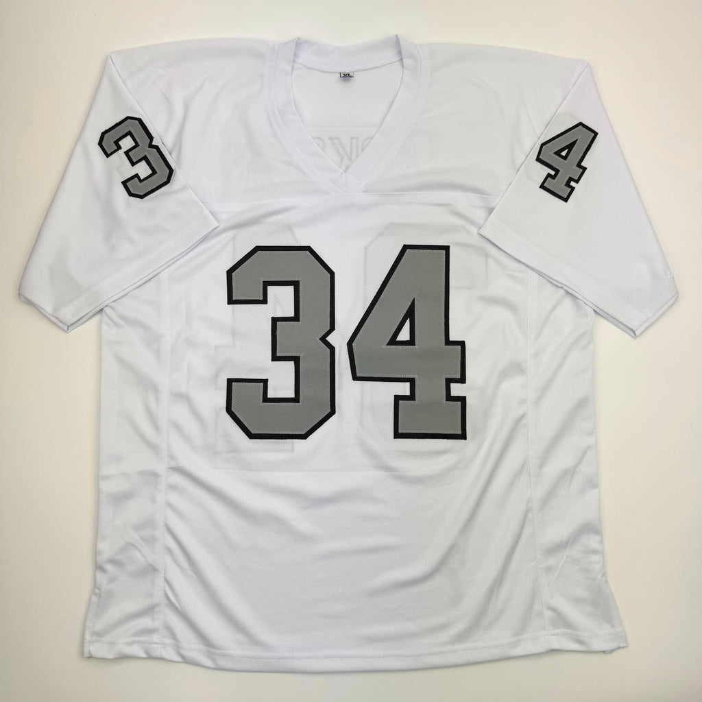 autographed-signed-bo-jackson-oakland-white-color-rush-football-jersey-jsa-coa