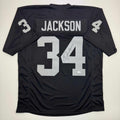 autographed-signed-bo-jackson-oakland-black-football-jersey-jsa-coa