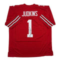 autographed-signed-quinshon-judkins-ohio-state-red-college-football-jersey-beckett-bas-coa