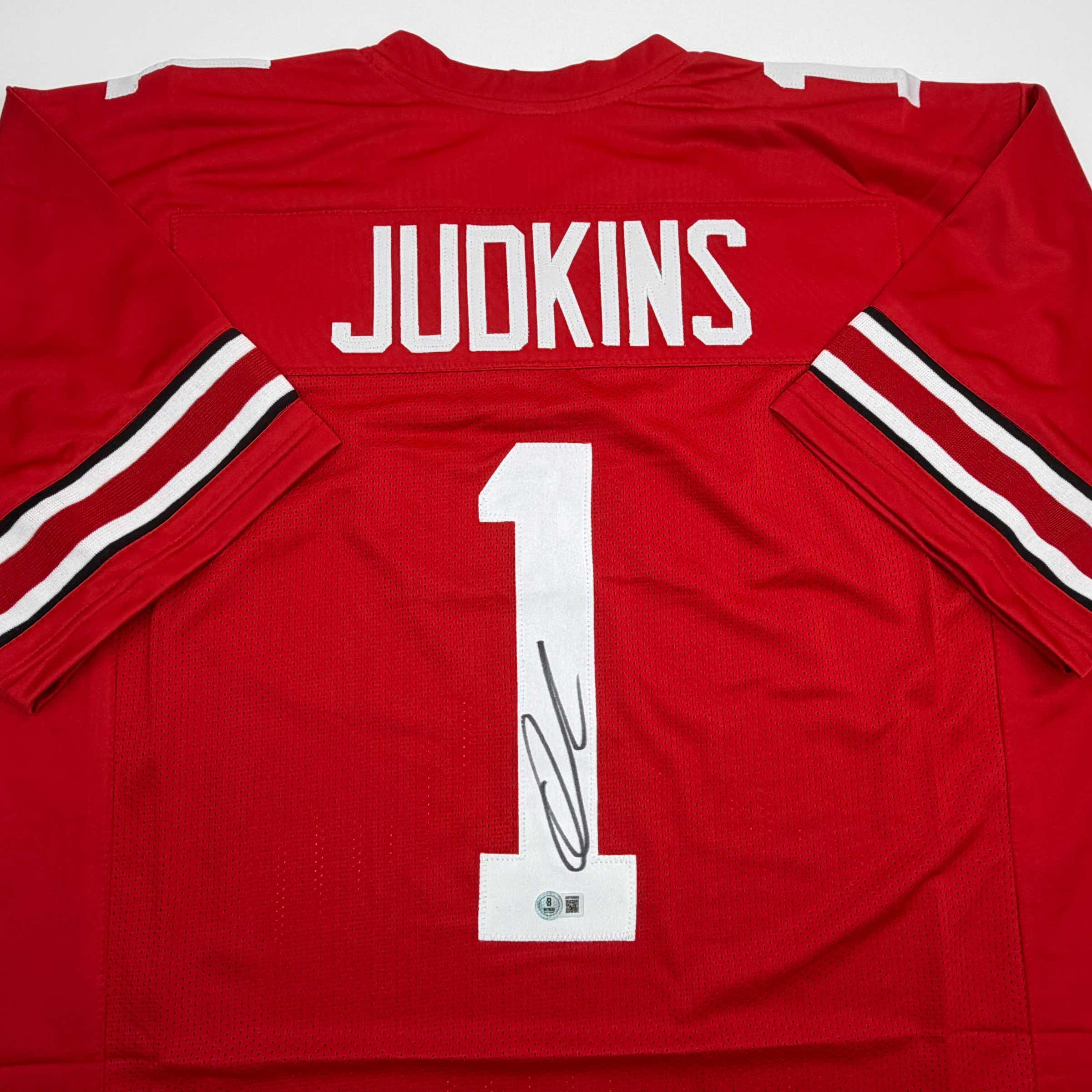 autographed-signed-quinshon-judkins-ohio-state-red-college-football-jersey-beckett-bas-coa