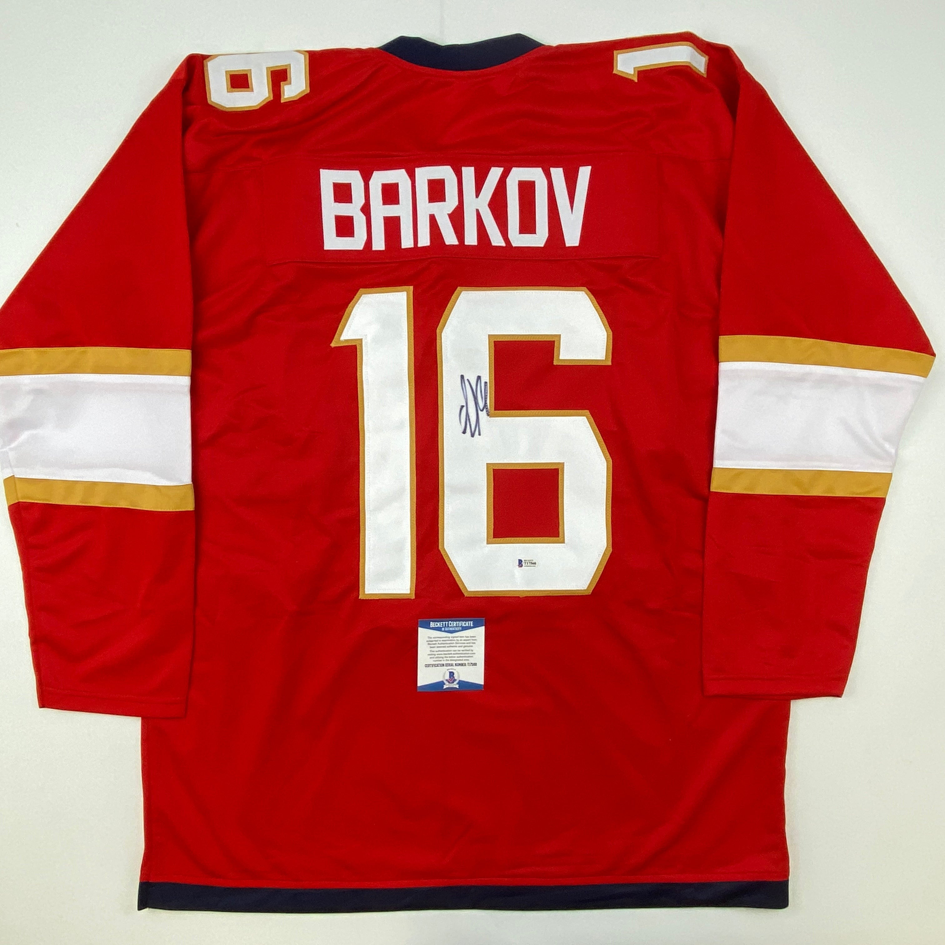 autographed-signed-aleksander-barkov-florida-red-hockey-jersey-beckett-bas-coa