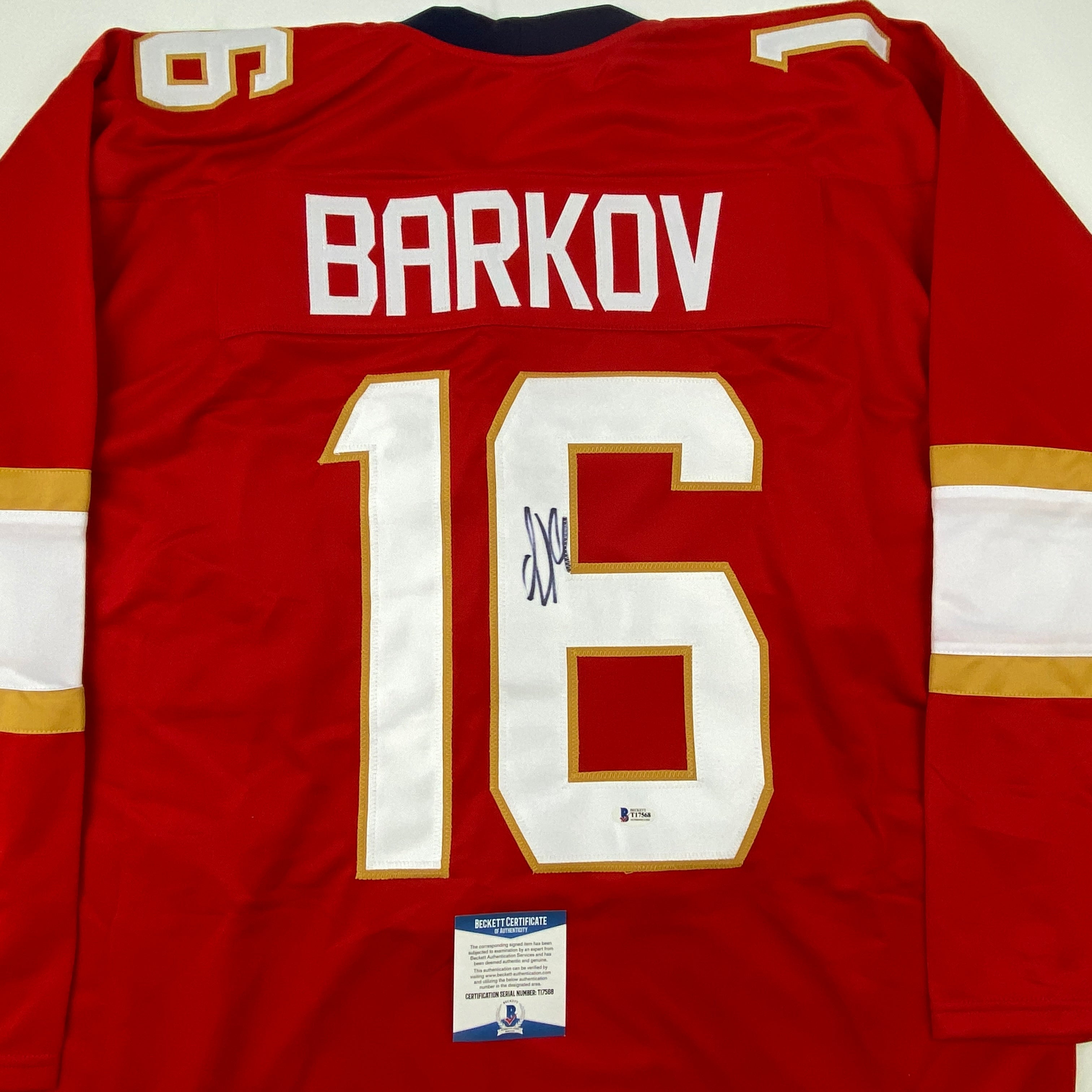 autographed-signed-aleksander-barkov-florida-red-hockey-jersey-beckett-bas-coa