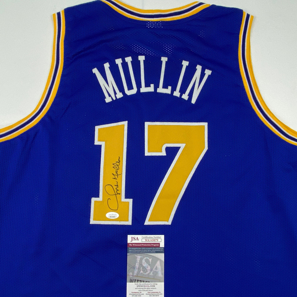 autographed-signed-chris-mullin-golden-state-blue-basketball-jersey-jsa-coa