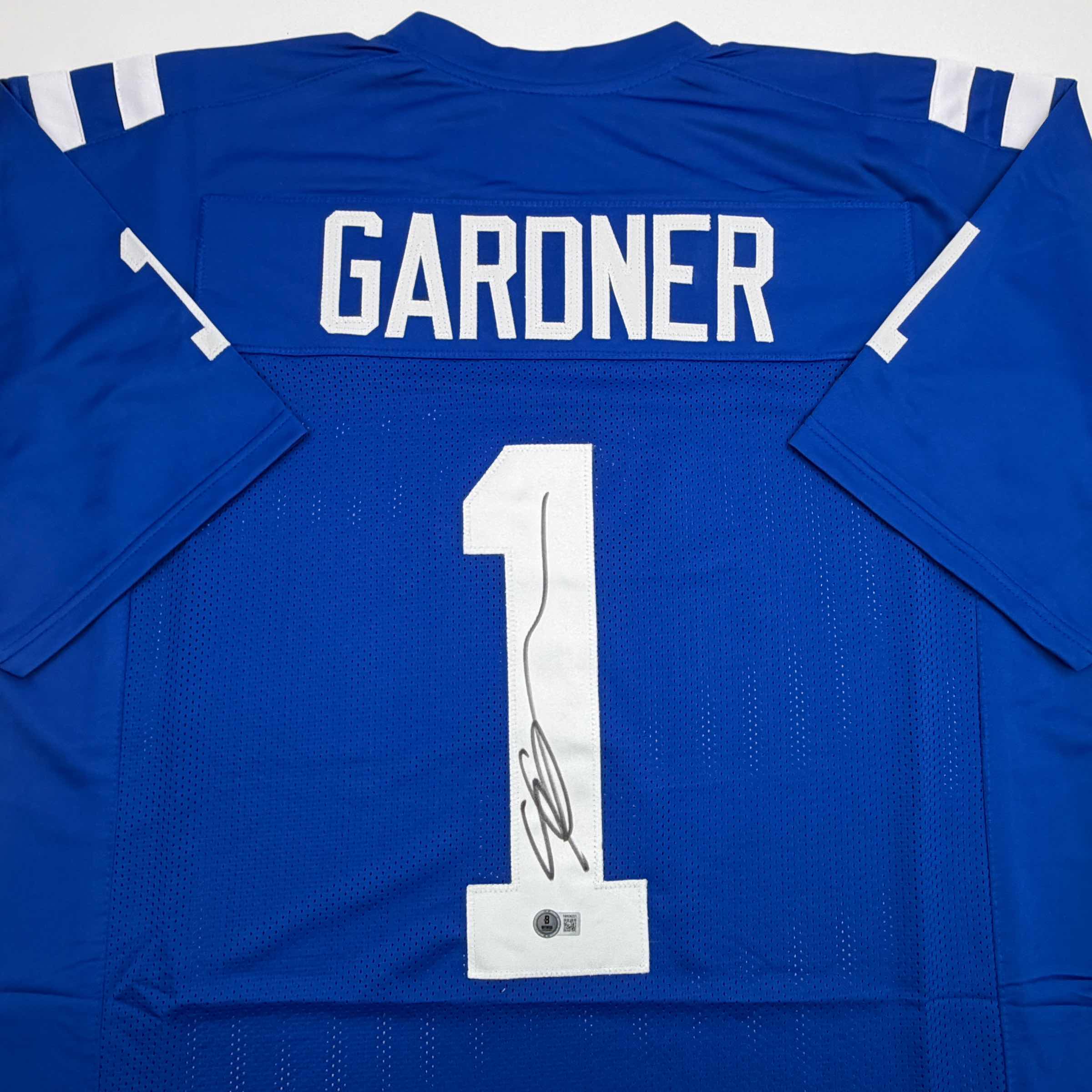 autographed-signed-ahmad-sauce-gardner-indianapolis-blue-football-jersey-beckett-bas-coa