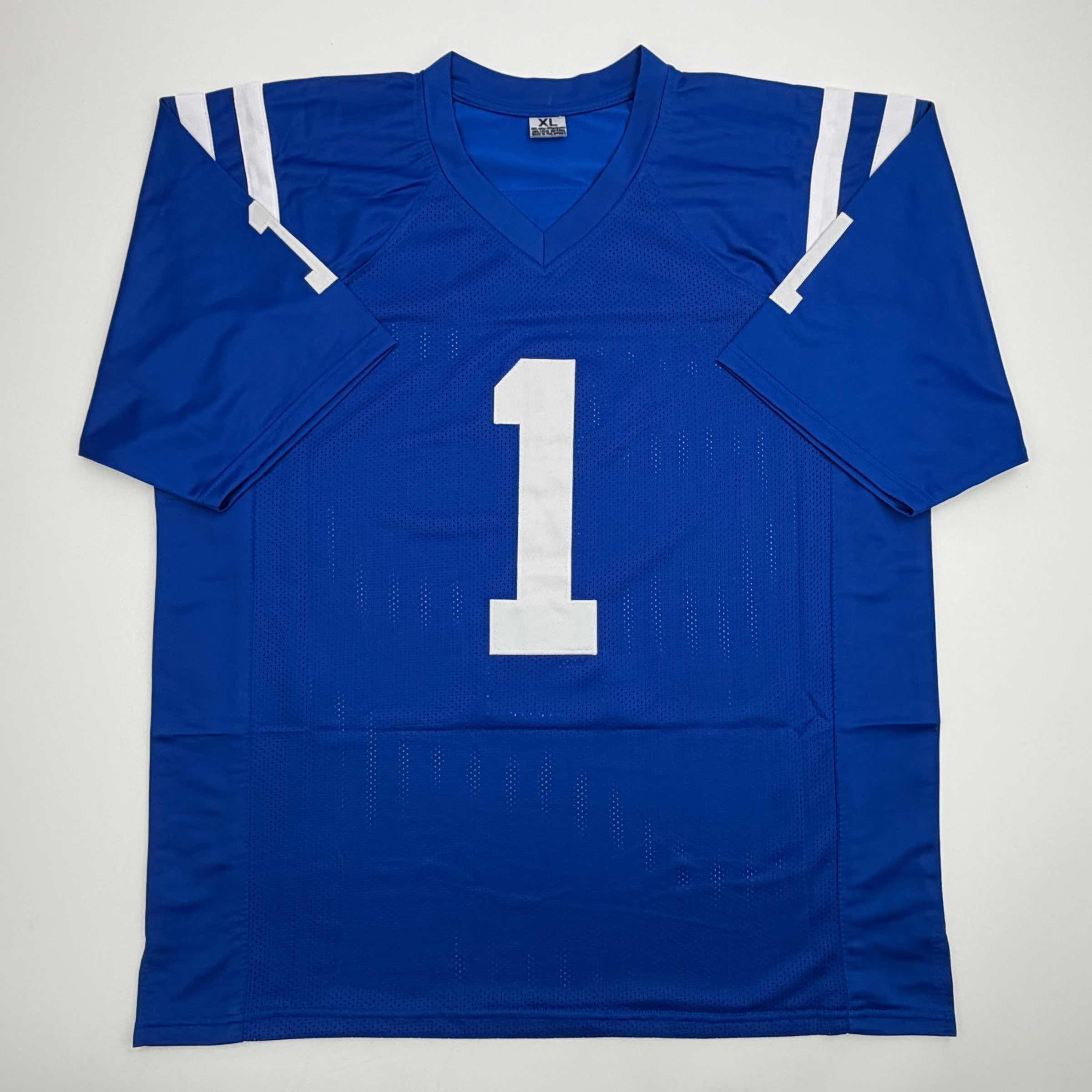 autographed-signed-ahmad-sauce-gardner-indianapolis-blue-football-jersey-beckett-bas-coa
