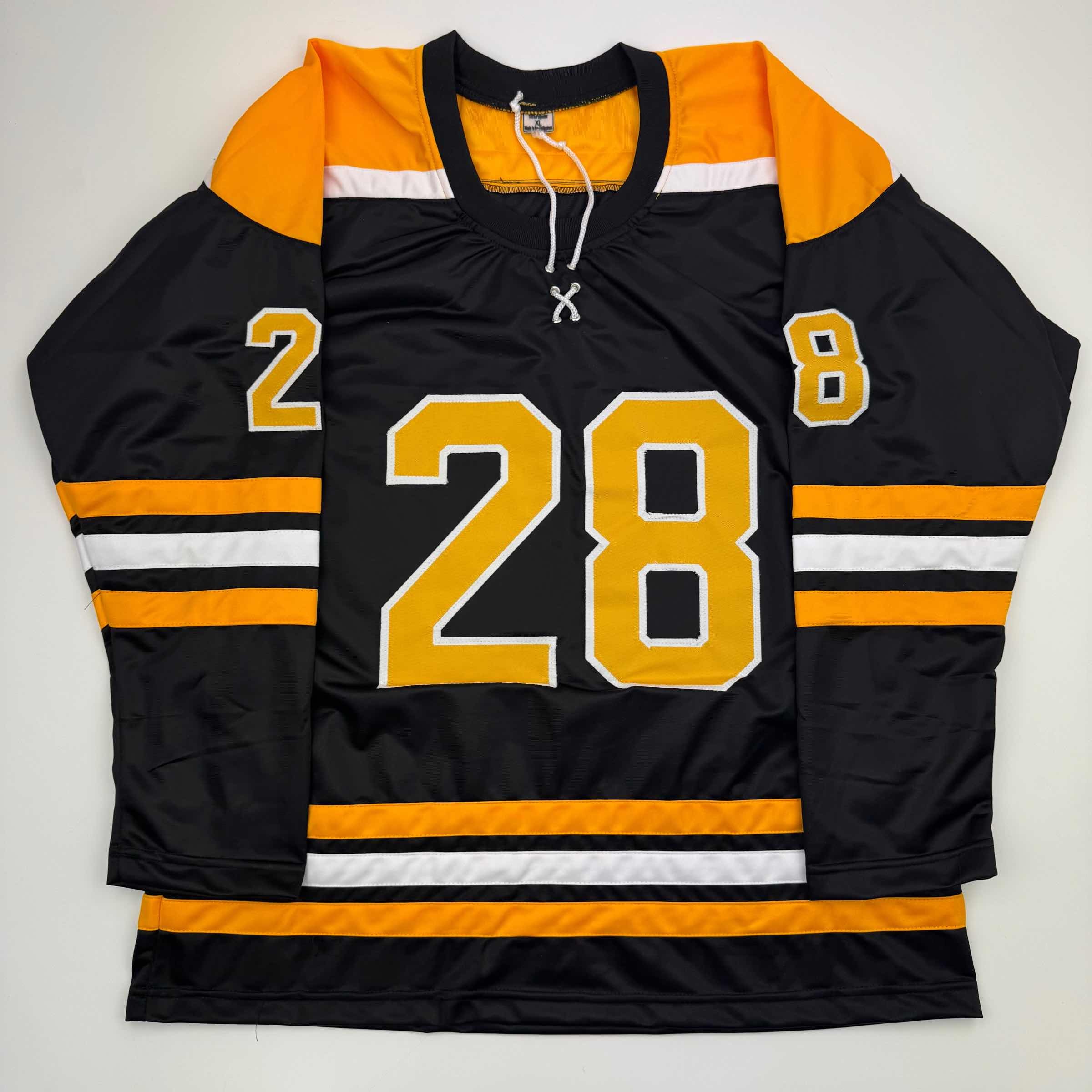 autographed-signed-elias-lindholm-boston-black-hockey-jersey-jsa-coa