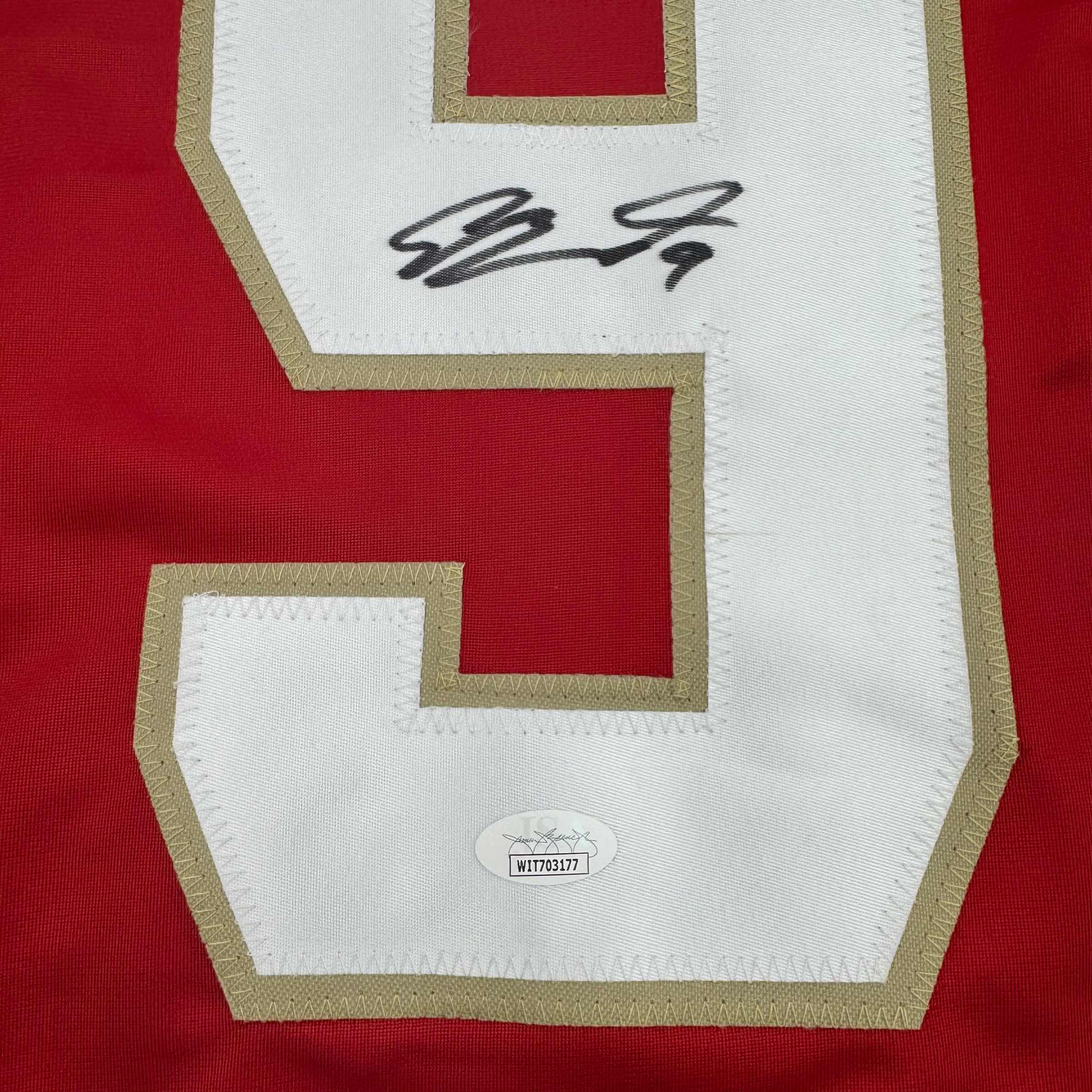 autographed-signed-sam-bennett-florida-red-hockey-jersey-jsa-coa