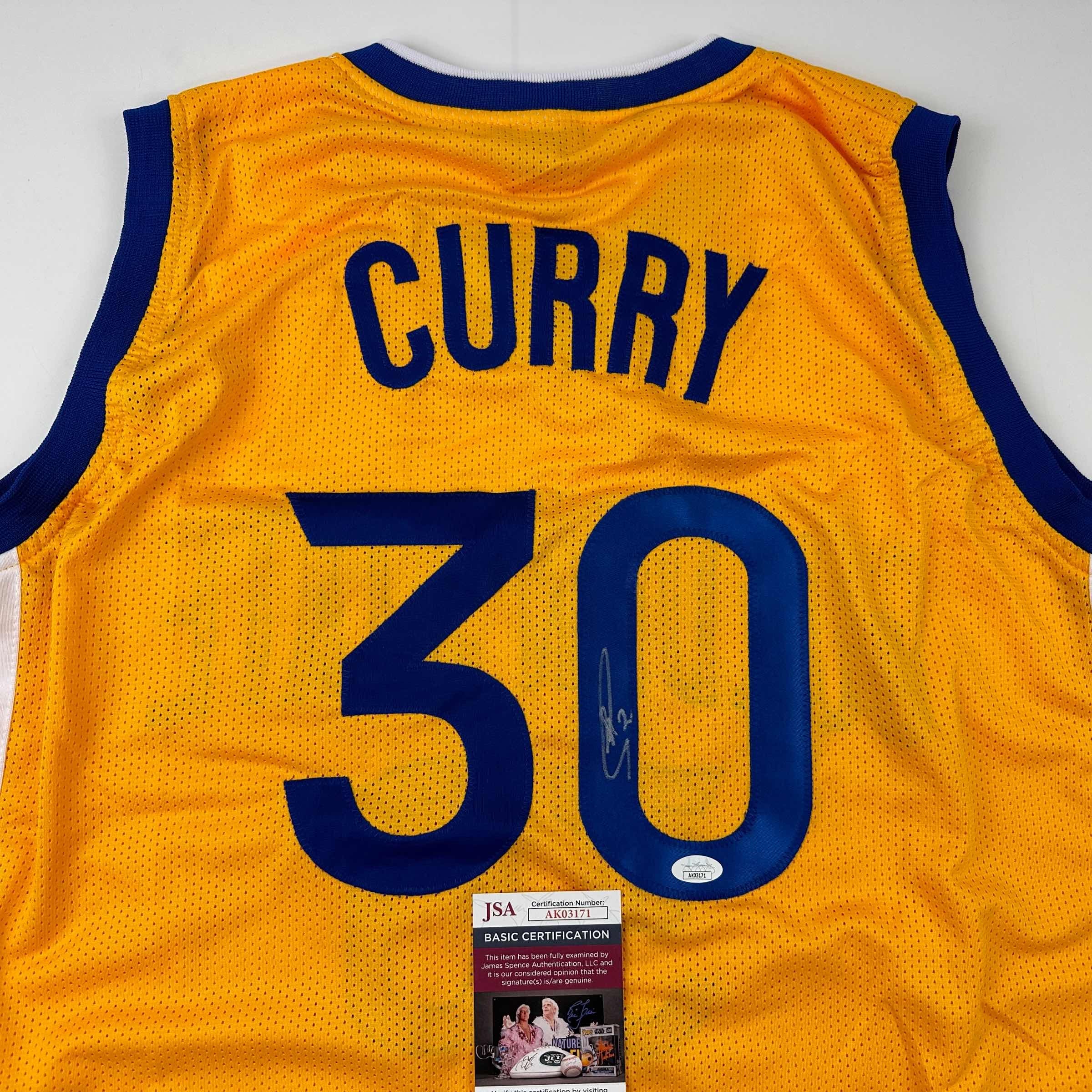 autographed-signed-stephen-steph-curry-golden-state-yellow-basketball-jersey-jsa-coa