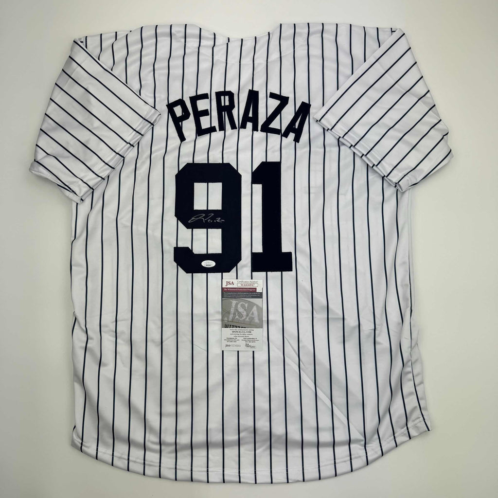 autographed-signed-oswald-peraza-new-york-pinstripe-baseball-jersey-jsa-coa