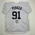 autographed-signed-oswald-peraza-new-york-pinstripe-baseball-jersey-jsa-coa